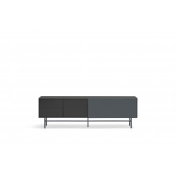 Mueble TV2P2C negro y gris...